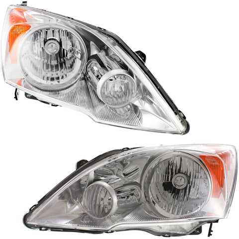 Headlights For 2007-2011 Honda CR-V CRV Headlamps Left Right Side Set of 2