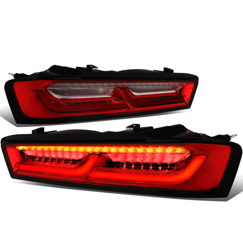 2016-2018 Chevy Camaro LED Sequentail Turn Signal Tail Brake Light Lamps Red