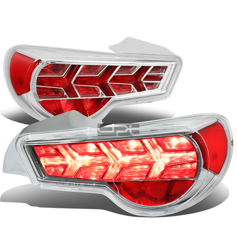 [LED Sequential Arrow]  2013-2017 Scion FRS Red Signal Chrome Tail Light/Lamp