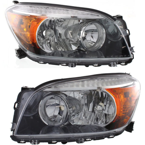 Front Headlights Headlamps L&R Pair Set for 06-08 Toyota Rav4 Rav-4 Sport Model