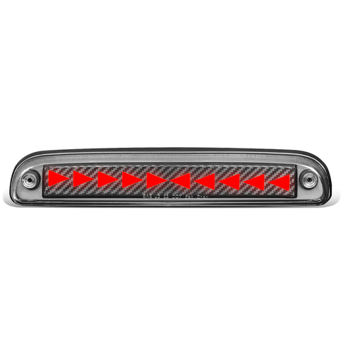 1993-2016 d Super Duty Chasing Triangle LED Carbon Third Brake Light Lamp