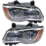 Headlight Set For 2011-2014 Chrysler 300 Left and Right With Bulb CAPA 2Pc