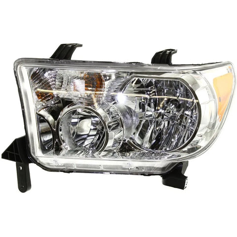 Headlight For 2007-2013 Toyota Tundra Left Clear Lens Halogen With Bulb CAPA