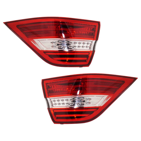 Tail Light Set For 2012-2015 Mercedes Benz ML350 ML550 LH RH Outer Clear/Red