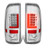 2008-2016 d F250 F350 Super Duty Red LED L-Bar Tail Brake Light Lamp Set