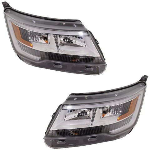 Headlight Set For 2018-2019 Ford Explorer Left Right with bulb HID/Xenon CAPA