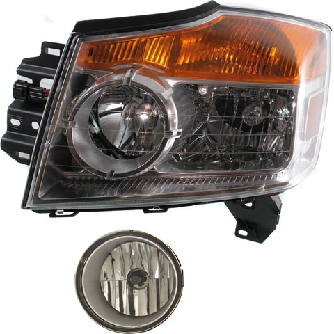 Headlight Kit For 2008-2015 Nissan Armada Driver Side