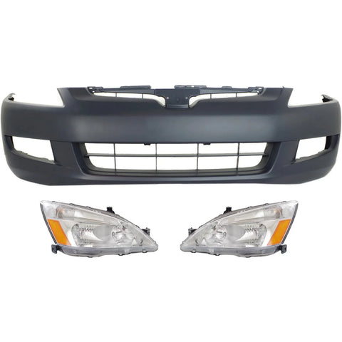 Headlight Kit For 2003-2005 Honda Accord Driver and Passenger Side Halogen