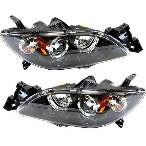 Headlight Set For 2004 2005 2006 Mazda 3 Sedan Left and Right HID 2Pc