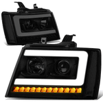 [LED Sequential Signal] 07-14 Tahoe Suburban 3D DRL Projector Headlight Lamp