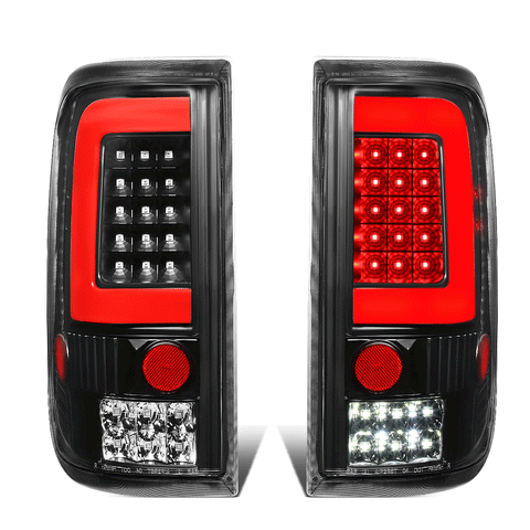 2004-2008 F150 Lobo Red LED Tube Bar Tail Brake Light Reverse Lamp Black