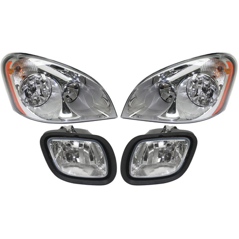 Headlight Kit For 2008-2015 Freightliner Cascadia Left and Right Side 4pc