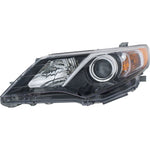 Headlight For 2012 2013 2014 Toyota Camry Left Black Housing With Bulb CAPA