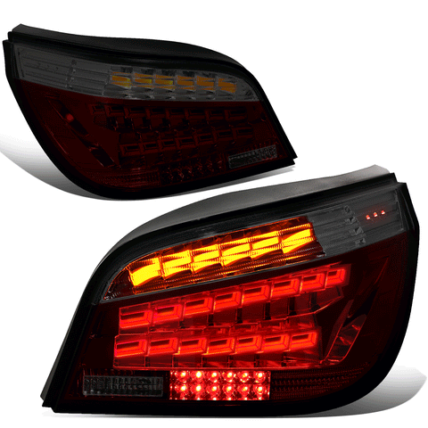 04-07 BMW 525i 530i 545i 4Dr Smoke/Red OLED Sequential Signal Tail lights