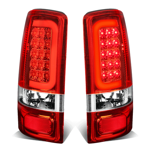 2000-2006 Suburban Yukon XL 1500 2500 LED C-Tube Tail Brake Light Lamp Red