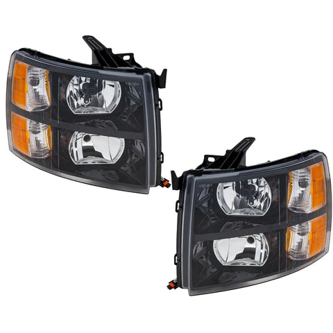 Headlight For 2007-14 Chevrolet Silverado 2500 3500 HD Driver And Passenger Side