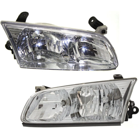 Headlight Set For 2000-2001 Toyota Camry Sedan Left and Right With Bulb CAPA 2Pc