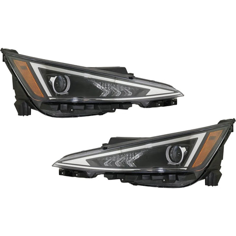 Headlight Set For 2019-2020 Hyundai Elantra Driver Passenger With bulbs Halogen