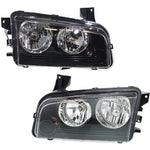 Headlight Set For 2007-2010 Dodge Charger Left and Right With Bulb 2Pc