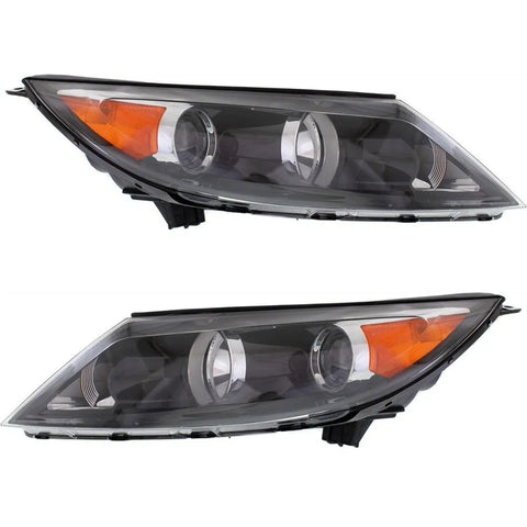 Headlight Set For 2011-2012 Kia Sportage Left and Right With Bulb CAPA 2Pc