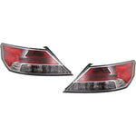 Halogen Tail Light Set For 2009-2011 Acura TL Clear & Red Lens w/ Bulbs 2Pcs