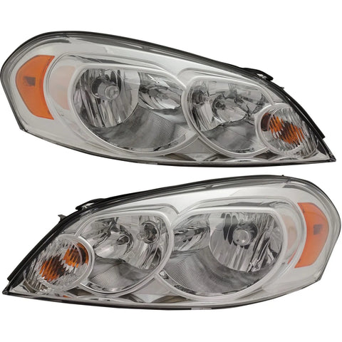 Halogen Headlight Set For 2006-2013 Chevy Impala Left & Right w/Bulbs Pair CAPA