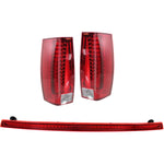 Tail Light Kit For 2007-2014 Cadillac Escalade Escalade ESV LH RH Clear/Red LED