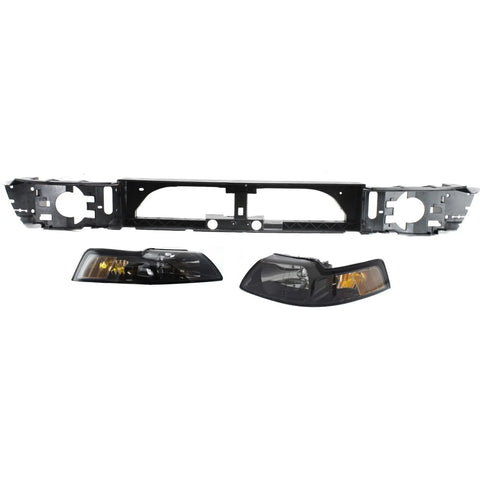 Headlight Kit For 1999-2004 Ford Mustang Driver and Passenger Side Halogen