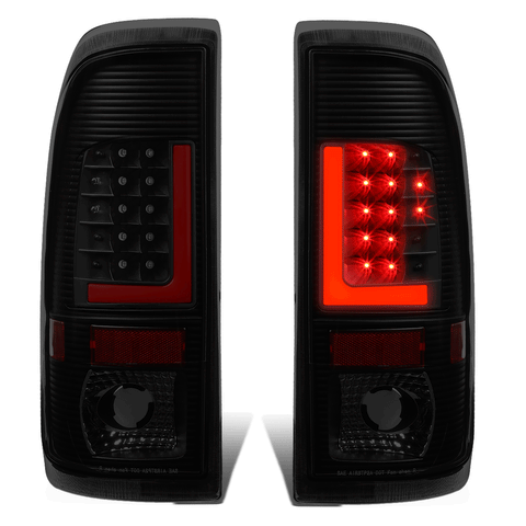 2008-2016 d F250 F350 Super Duty Red LED L-Bar Tail Brake Light Lamp Kit