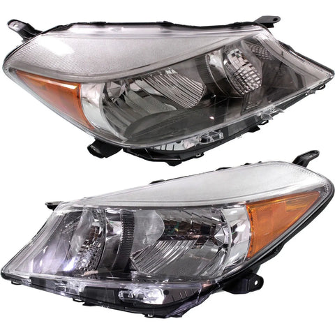 Headlight Set For 2012-2014 Toyota Yaris Left and Right Sport Type With Bulb 2Pc