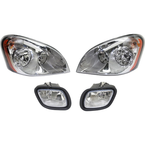 Headlight Kit For 2008-2015 Freightliner Cascadia Left and Right 4pc