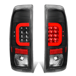 2008-2016 F250 F350 Super Duty Red LED C-Bar Tail Brake Light Lamp Black