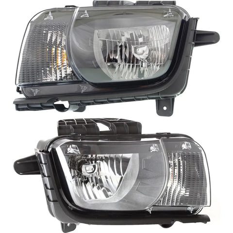 Headlight Set For 2010-2013 Chevrolet Camaro Driver/Passenger Side w/ bulb CAPA