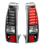 2003-2007 Silverado Sierra 1500 2500 Full LED Tail Brake Light Lamps Black