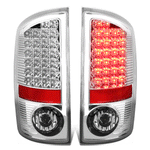 2007-2009 Dodge Ram 1500 2500 3500 Pair LED Tail Brake Light Lamp Chrome