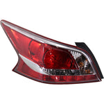 LED Tail Light For 2013 Nissan Altima Sedan Left Clear & Red Lens w/ Bulbs