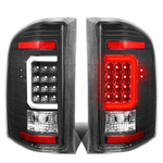 2007-2014 Chevy Silverado 1500 2500 LED C-Shape Tail Brake Light Lamps Black