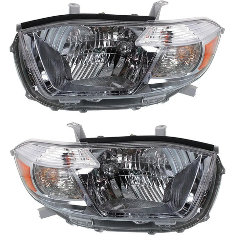 Headlight Set For 2011 2012 2013 Toyota Highlander Left and Right CAPA 2Pc