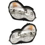 Halogen Headlight Set For 2001-2004 Mercedes Benz C240 Left & Right Side w/ bulb