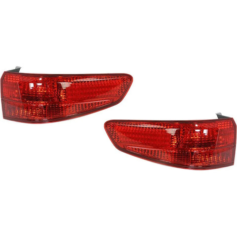 Halogen Tail Light Set For 2005 Honda Accord Outer Clear & Red Lens 2Pcs