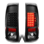 2008-2016 d F250 F350 Super Duty Full LED Tail Brake Light Lamp Set Black