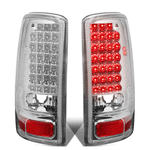 2000-2006 Suburban Yukon XL 1500 2500 Full LED Tail Light Brake Lamps Chrome