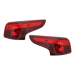 Tail Light Set For 2017-2019 Nissan Rogue Sport LH RH Outer Red Lens Halogen