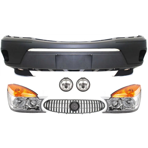 Bumper Cover and Headlight Kit For 2002-2003 Buick Rendezvous Front