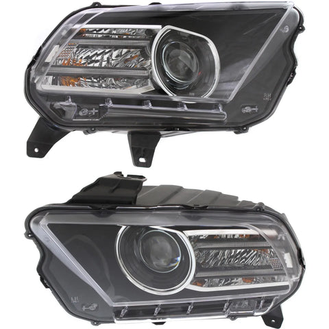 Headlight For 2013-2014 Ford Mustang Pair Driver and Passenger Side CAPA