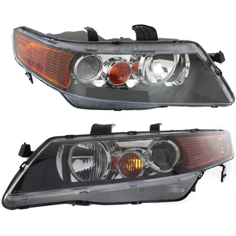 Headlight Set For 2004-2005 Acura TSX Left and Right HID 2Pc