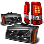 03-07 SILVERADO BLACK CRYSTAL HEADLIGHT+CHRO