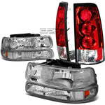 99-02 SILVERADO CHROME CRYSTAL HEADLIGHT+BUMP