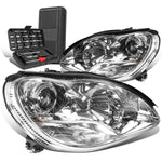 2000-2006 Mercedes S430 S500 Chrome Housing Projector Headlights+Too