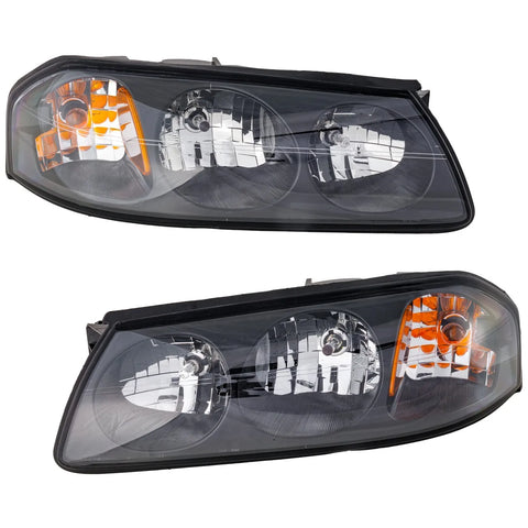 Headlight Set For 2004-2005 Chevrolet Impala Left Right with bulb Halogen CAPA